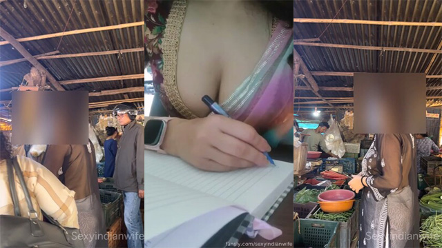 SexyIndianWife Dare In Crowded – Veg Market Download Now